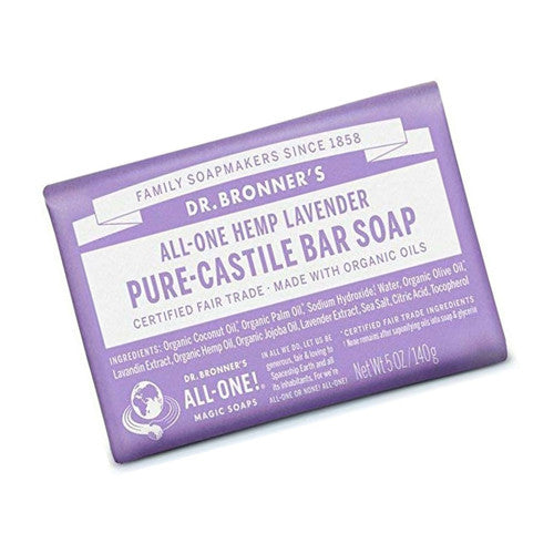 Dr. Bronners All One Hemp Pure-Castile Soap Bar Lavender, 5 Oz